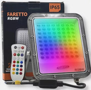 Faro Faretto a led RGBW impermeabile IP65 per esterni 25W Con Telecomando Proiettore Dimmerabile