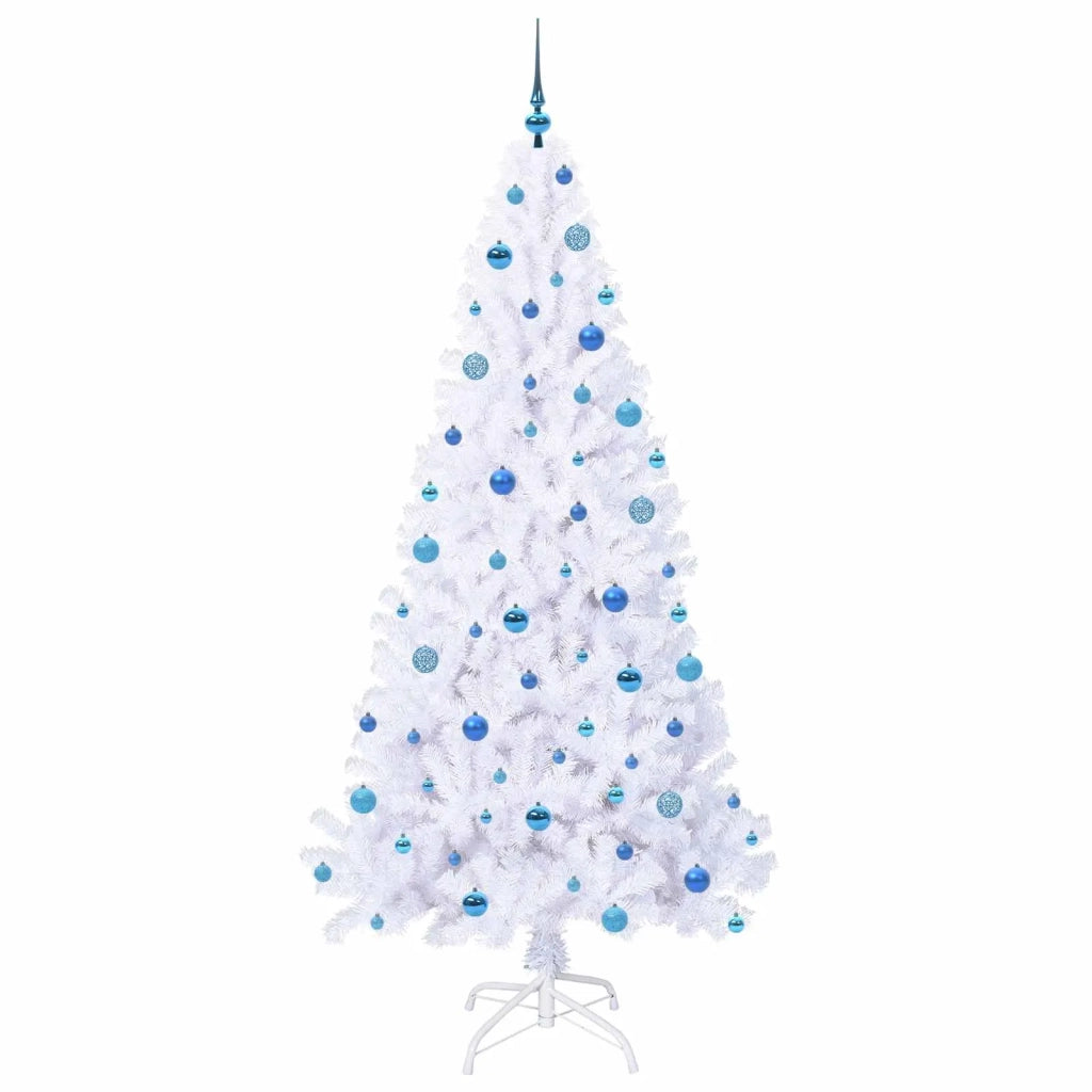 Albero di Natale artificiale Bianco 210 cm PVC e Acciaio