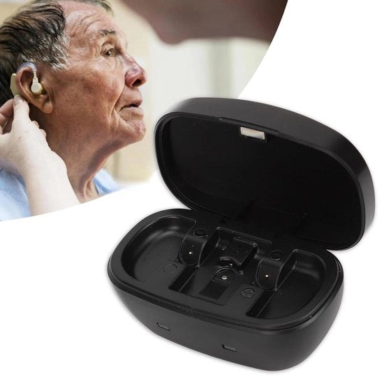 Amplificatore Acustico Batterie Caricabatterie P13 - Portatile USB Ricaricabile Batteria Set con Lunga Durata di Funzionamento.