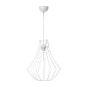 Lampada a sospensione Jasmin in metallo bianco