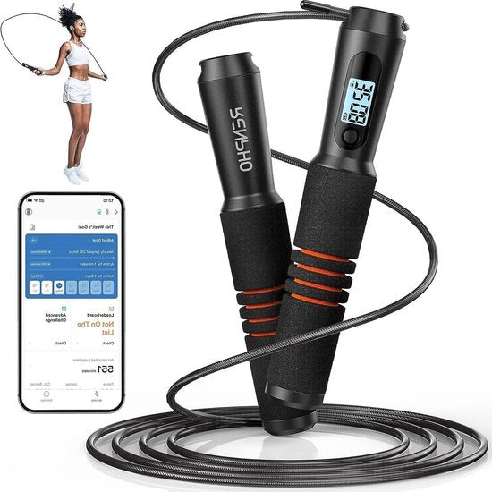 Tou di springa con analisi dei dati tramite app per allenamento a casa - esercizi di crossfit per uomini donne bambini