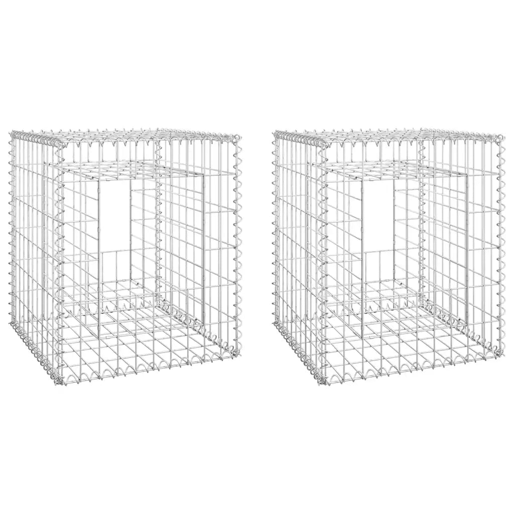 Cesti a Gabbione a Torre 2 pz 50x50x60 cm in Ferro cod mxl 62088