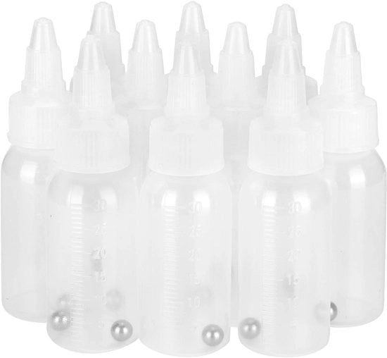 Contenitore per pigmenti/spezie 30 ml - Capacità unica - Con scala - Per airbrush/pittori - Materiale PP duraturo