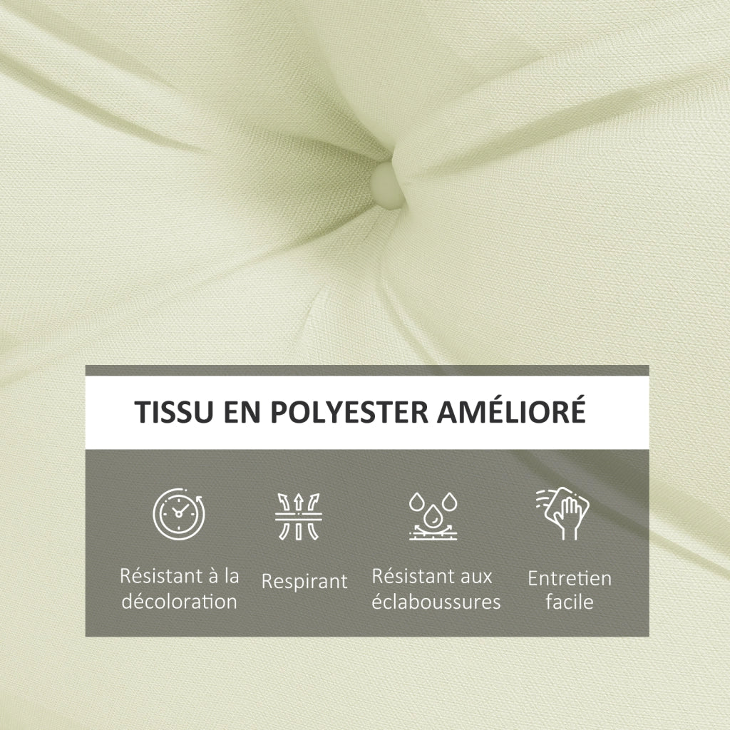 Cuscini per Divano Pallet 2 Posti ¨C Zephmum ¨C Crema 120x80x12 cm