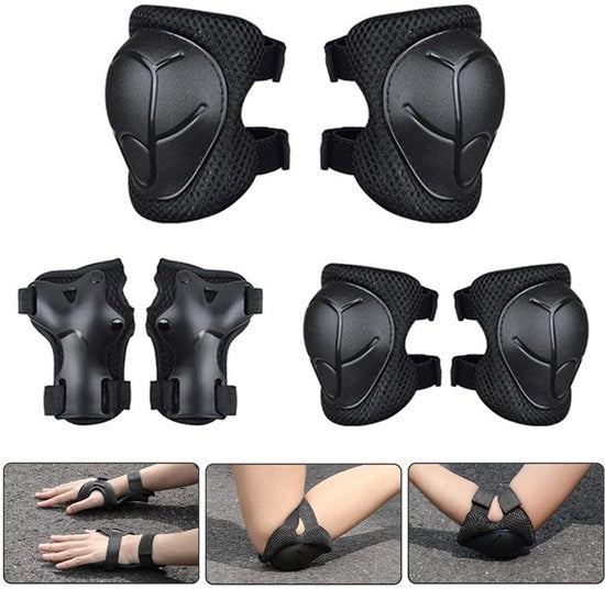 Kit di protezione per bambini, set di protezioni ginocchia per bambini dai 3 ai 8 anni, protezioni ginocchia e gomiti per bambini piccoli, protezioni polso 3 in 1 per skateboard, bicicletta, pattini, pattini a rotelle, scarpe con ruote