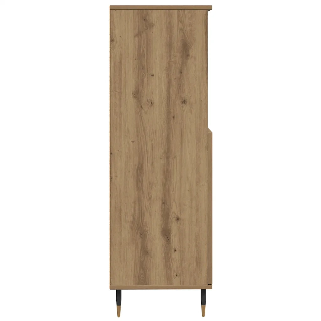 vidaXL Credenza Rovere Artigianale 60x36x110 cm in Legno Multistrato