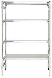 Scaffalatura in acciaio con ripiani lisci ad incastro cm. 110x30x180h