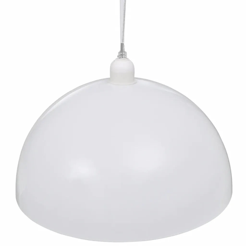 Lampada a Sospensione 2 pz Altezza Regolabile Semisferica Bianca CFW1551951