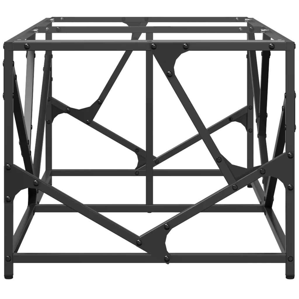 Tavolini con Piano Vetro Trasparente 2 pz 98,5x50x41cm Acciaio