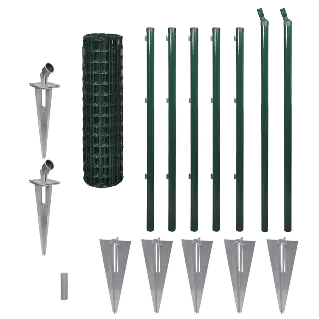 Recinzione Europea in Acciaio 10 x 1,0 m Verde cod mxl 8806