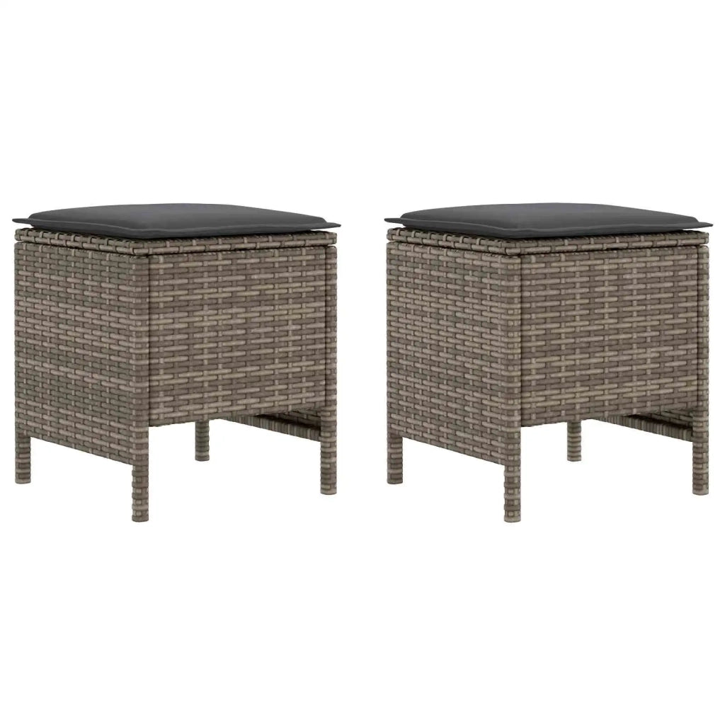 Poggiapiedi da Giardino 2 Pezzo Grigio e Grigio Scuro CFW7142272