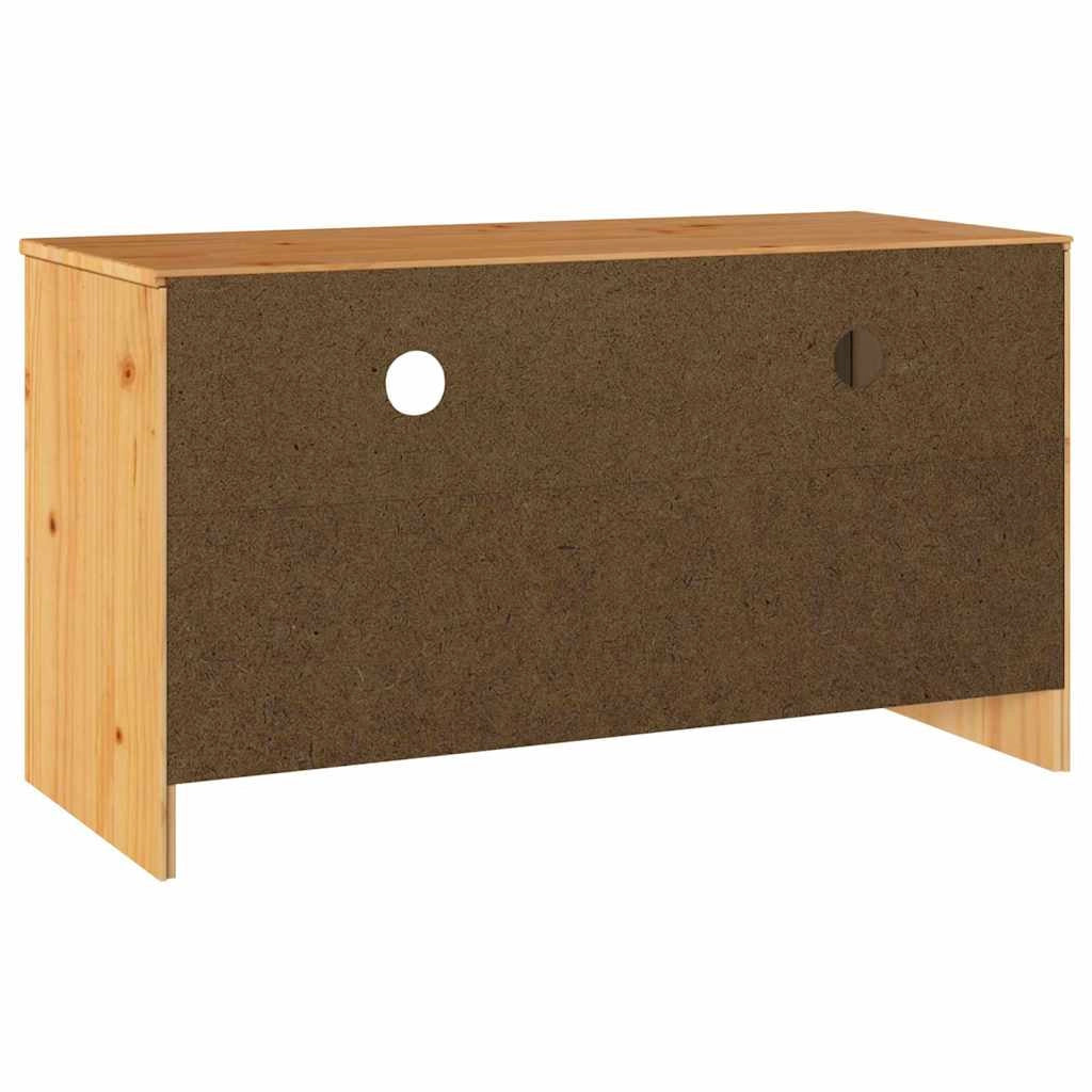 Mobile porta TV rettangolare compatto con pratici cassetti per soggiorno 99 x 43 x 55 cm in legno di pino e rovere 02_0058624