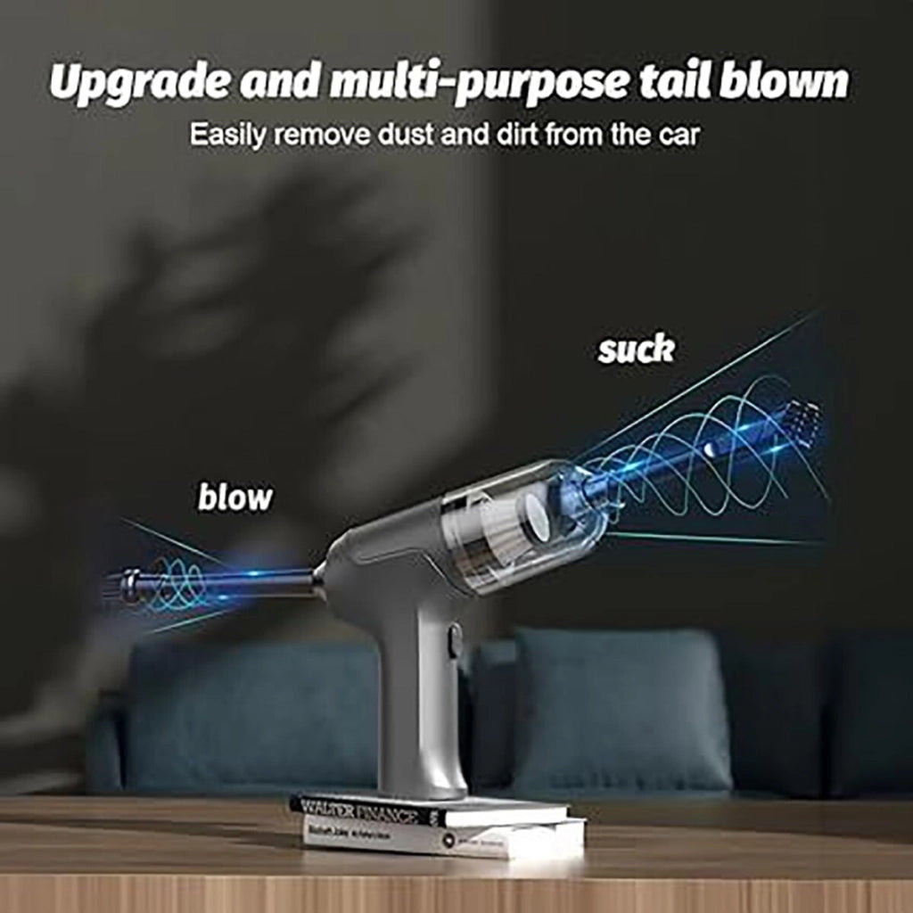 ASPIRAPOLVERE 3 IN 1 SENZA FILI RICARICABILE AUTO CASA UFFICIO ASPIRA SOFFIA USB