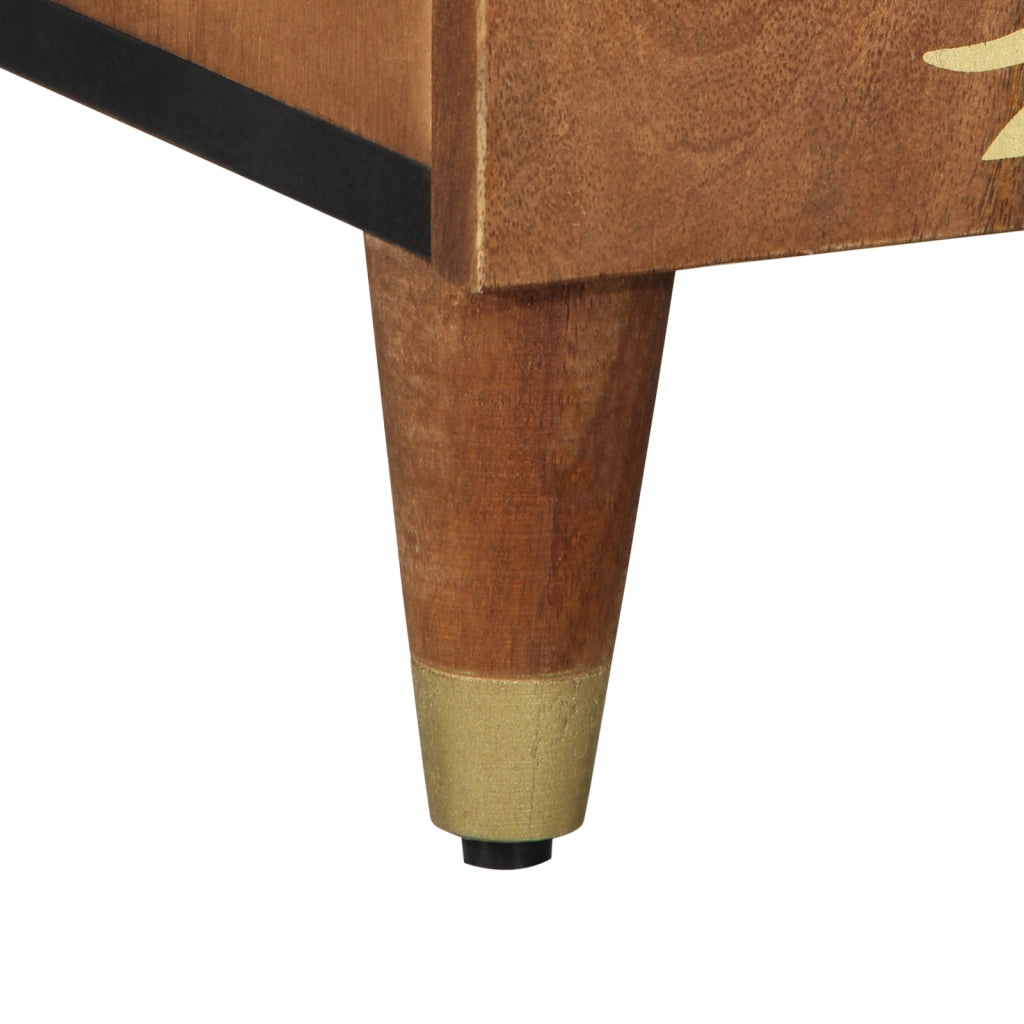 Sideboard 90x33x75 cm in legno massello di mango