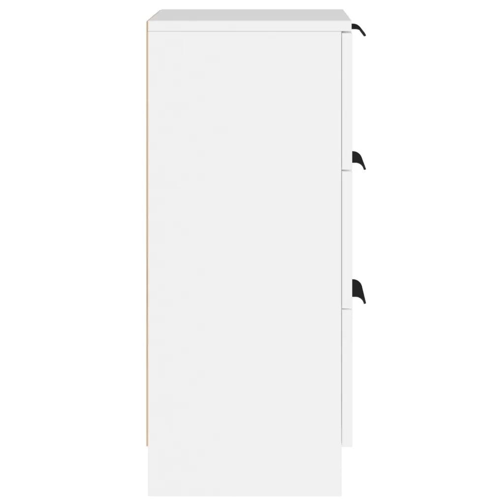 Credenze 2 pz Bianche 30x30x70 cm in Legno Multistrato 811152