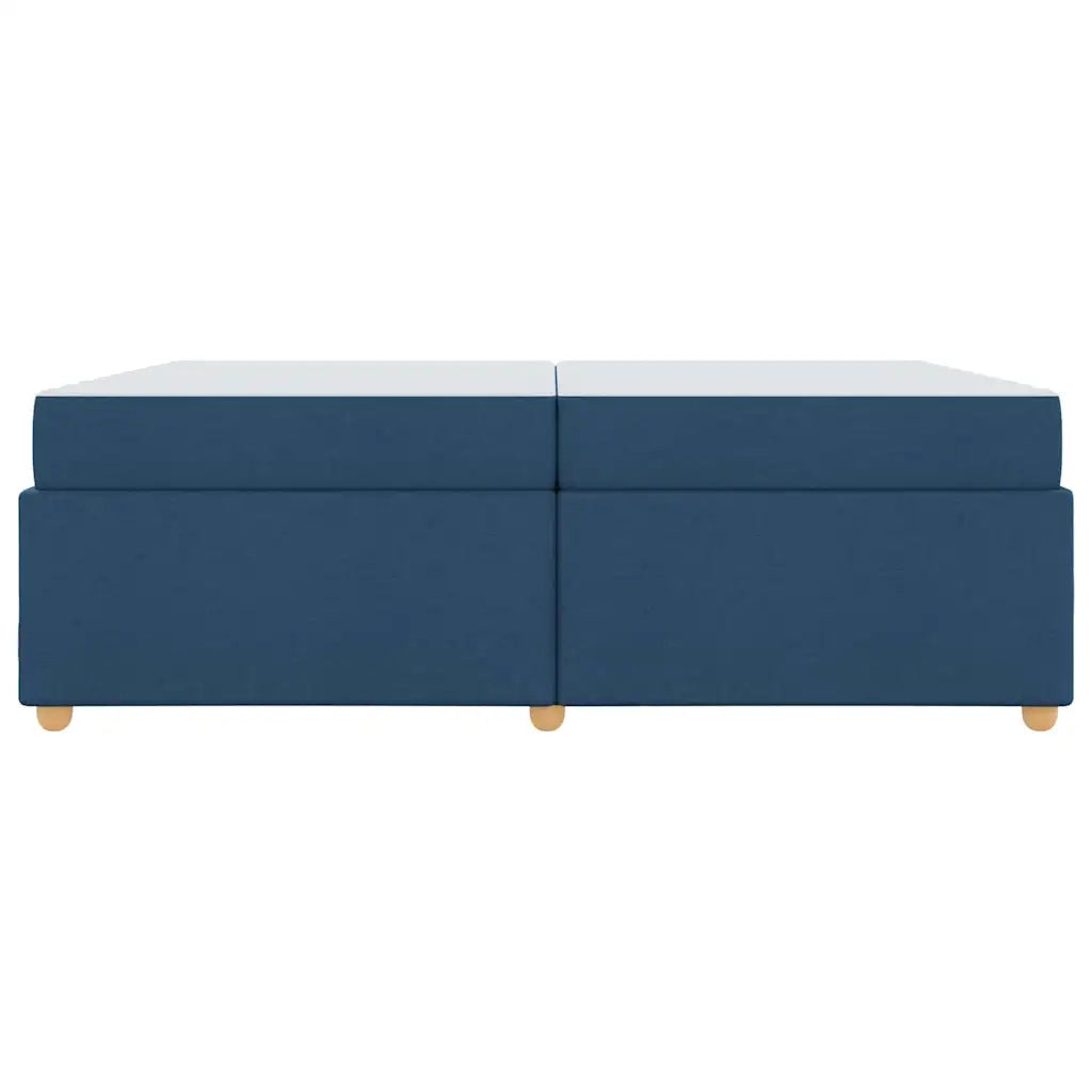 Struttura del letto con materasso Blu 200 x 200 cm Tessuto