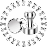 24 pacchi di magneti neodymium extra forti, 12 x 16 mm mini magneti forti, N52 piccoli magneti a forma di piramide per bacheche, frigoriferi, lavagne e tabelloni (argento)