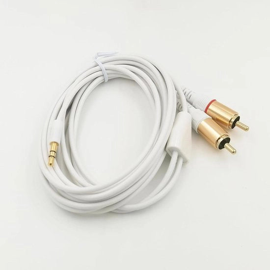 Cavo RCA da 3 metri a cavo audiokabel 3,5 mm con 2 connettori phono e mini-stereofoni - cavo AUX per diffusori, lettori di dischi, TV, autoradio e Hi-Fi
