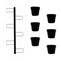 IRIS Fioriera a parete Completa Di 6 Vasi Pensili Comby Diametro Cm 14