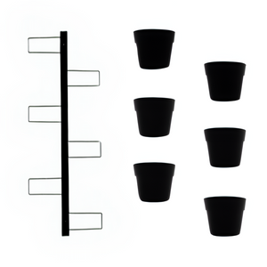 IRIS Fioriera a parete Completa Di 6 Vasi Pensili Comby Diametro Cm 14