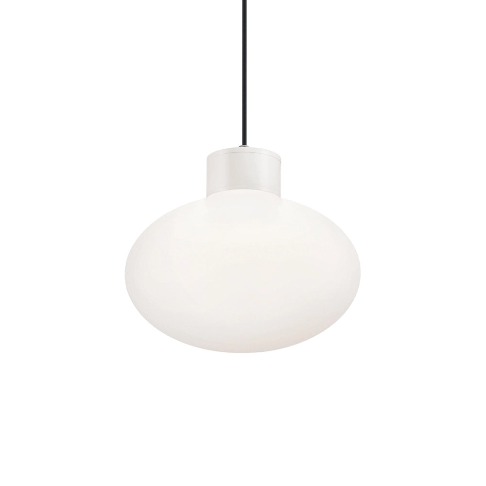 Sospensione Moderna Clio Alluminio Bianco 1 Luce E27