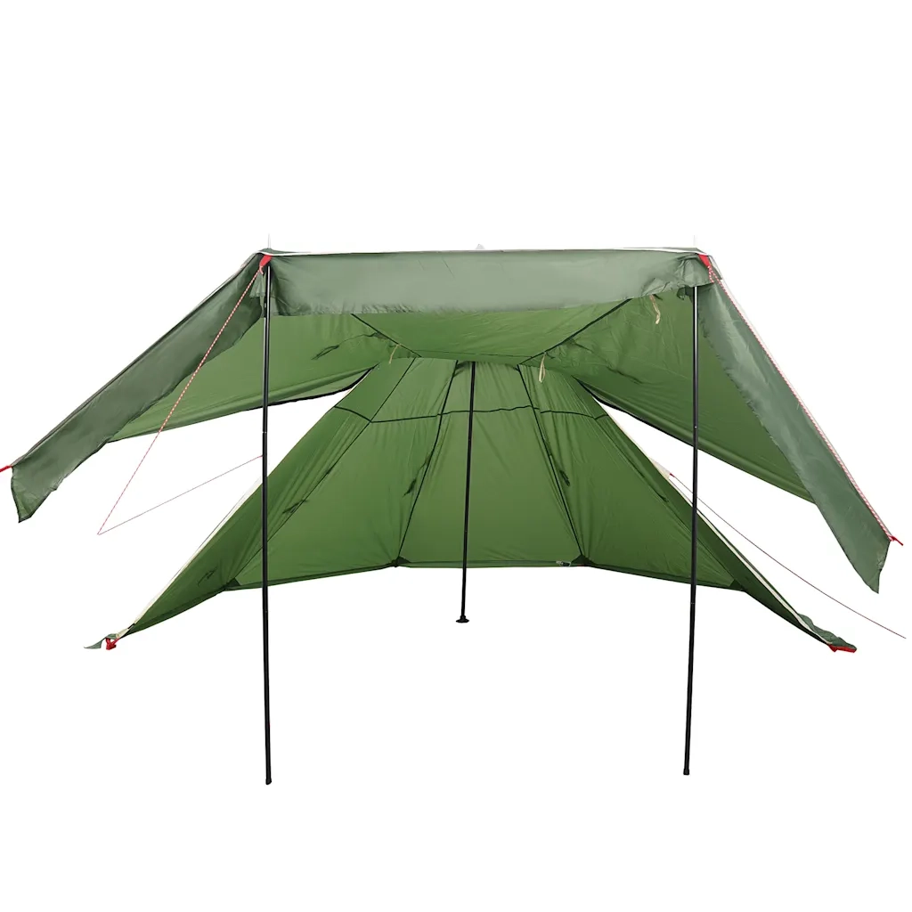 Tenda da Campeggio Tipi per 5 Persone Verde Impermeabile 4009407