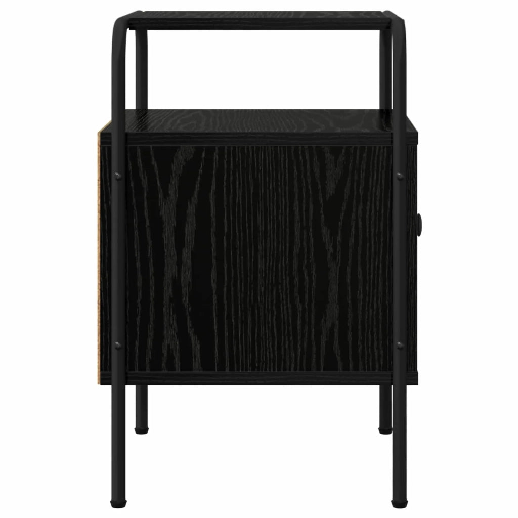 Armadio da Notte 2 pz Rovere Nero Legno ingegnerizzato 8007588