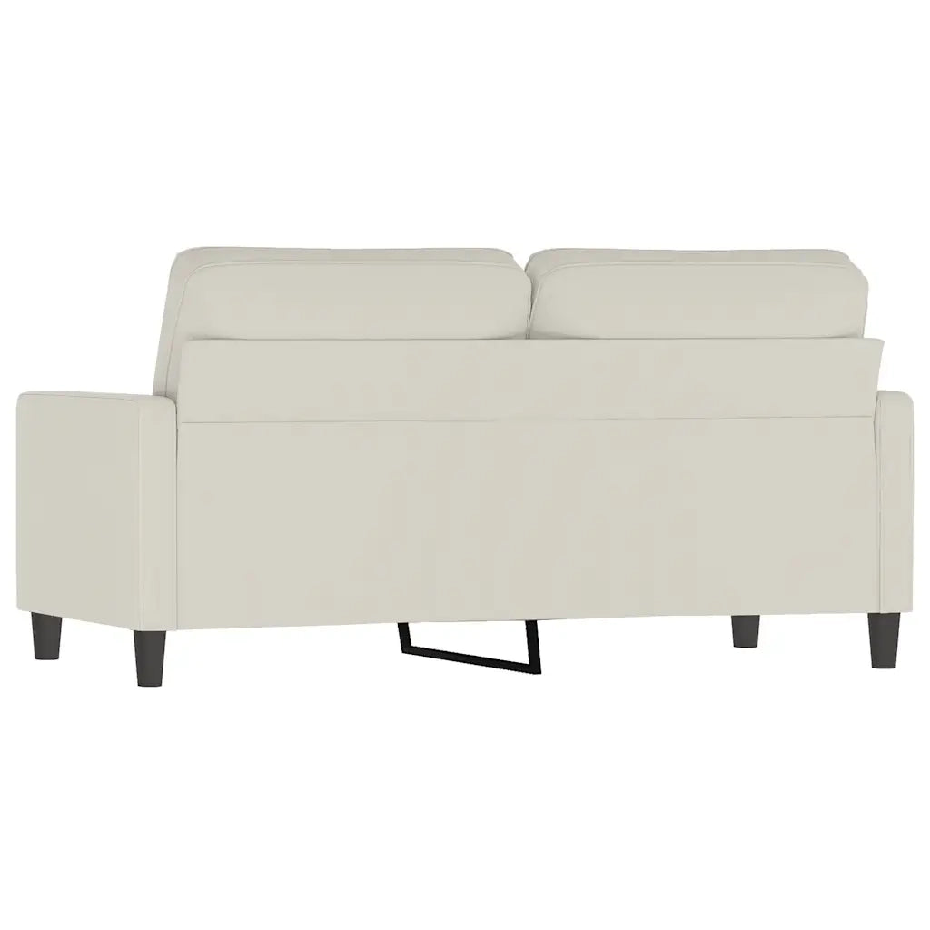 Divano a 2 Posti crema 140 cm in Velluto 359207