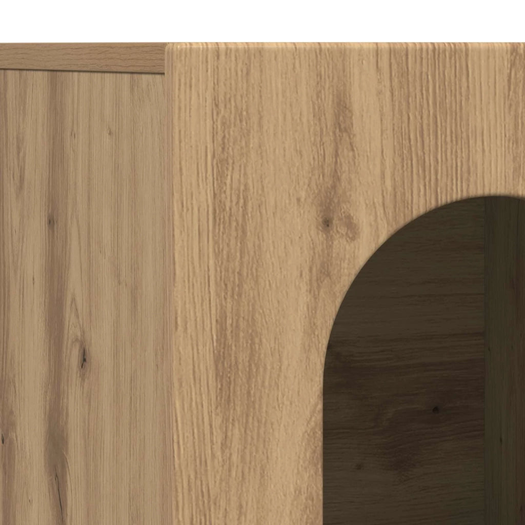 Credenza | Madia | Buffet da pranzo | Armadio da pranzo Rovere artigianale 100 x 35 x 59 cm Legno multistrato