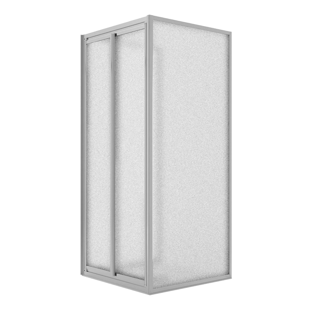 Box Doccia 3 lati 70x75x70CM H185 Cristallo Stampato C 2 Fissi+Saloon 2 Ante Battente 75 mod. Clint