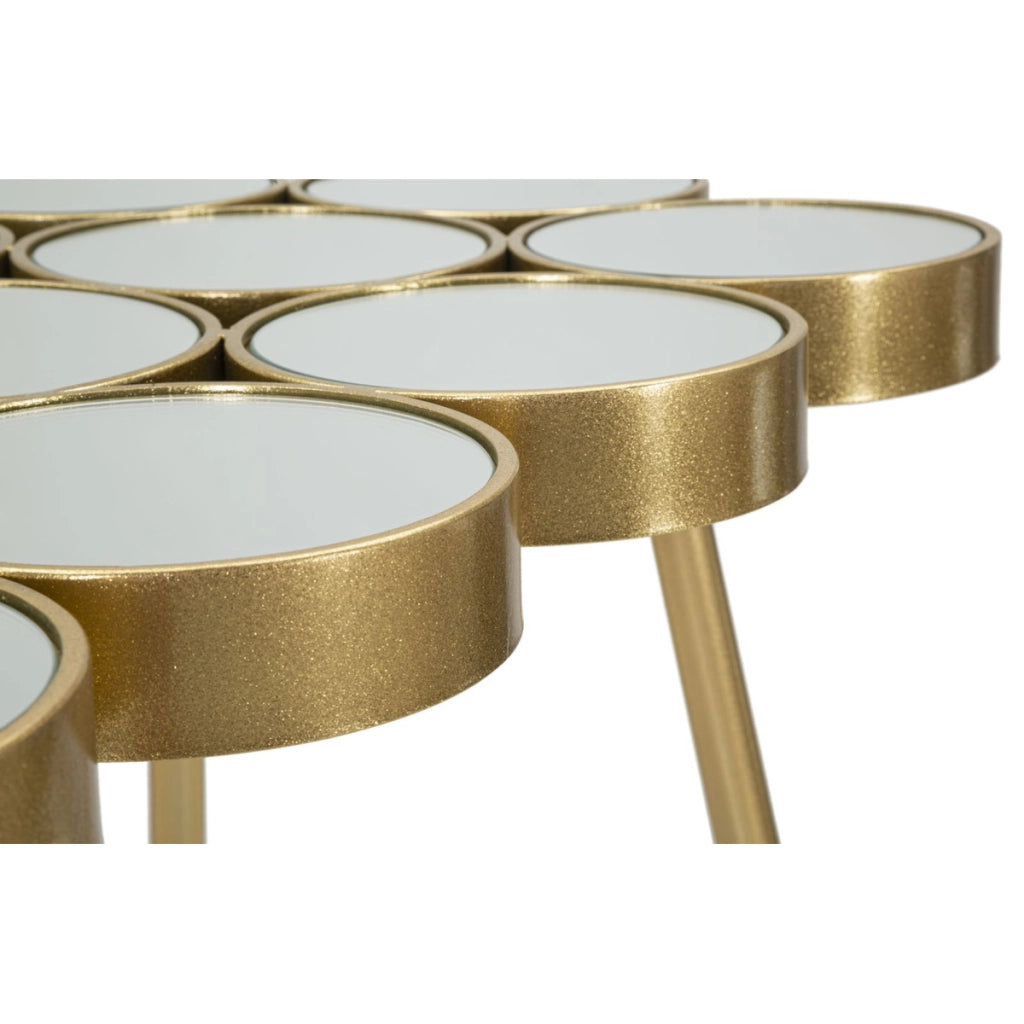 Tavolo Consolle VKH623, Oro, Metallo, 100x55x70 cm