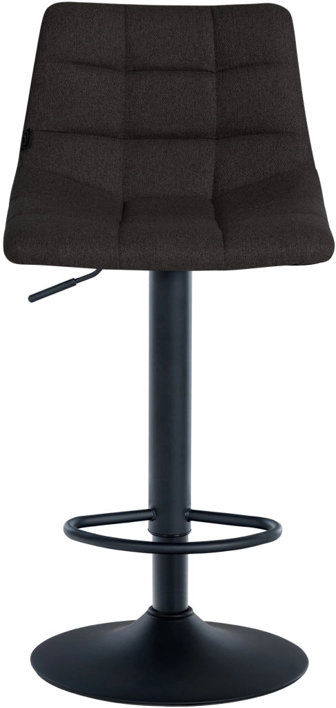 Set di 2 sgabelli da bar Jerry Fabric nero,nero