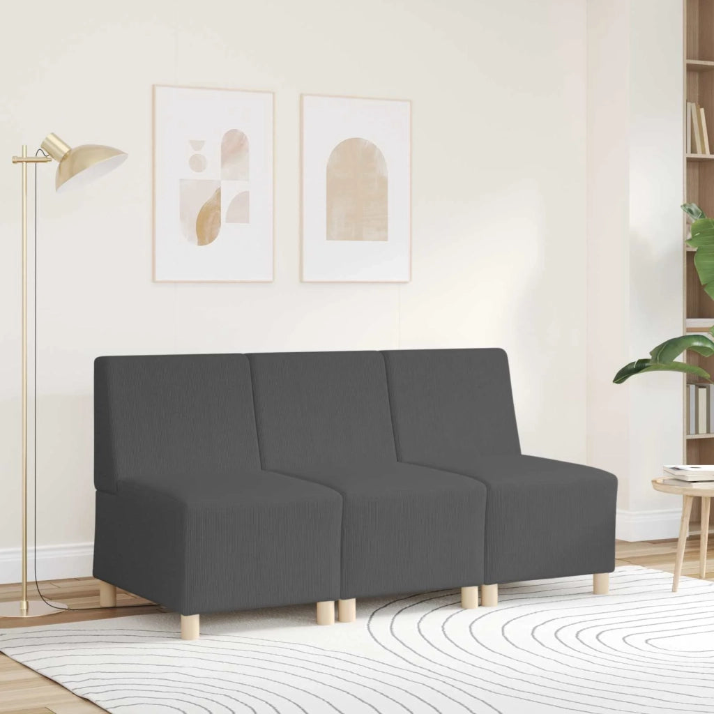 | Unità di Divano Modulare Senza Braccioli | Grigio scuro 4108497