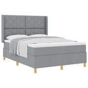 Letto a molle con materasso Grigio chiaro 140 x 200 cm Tessuto 3341896