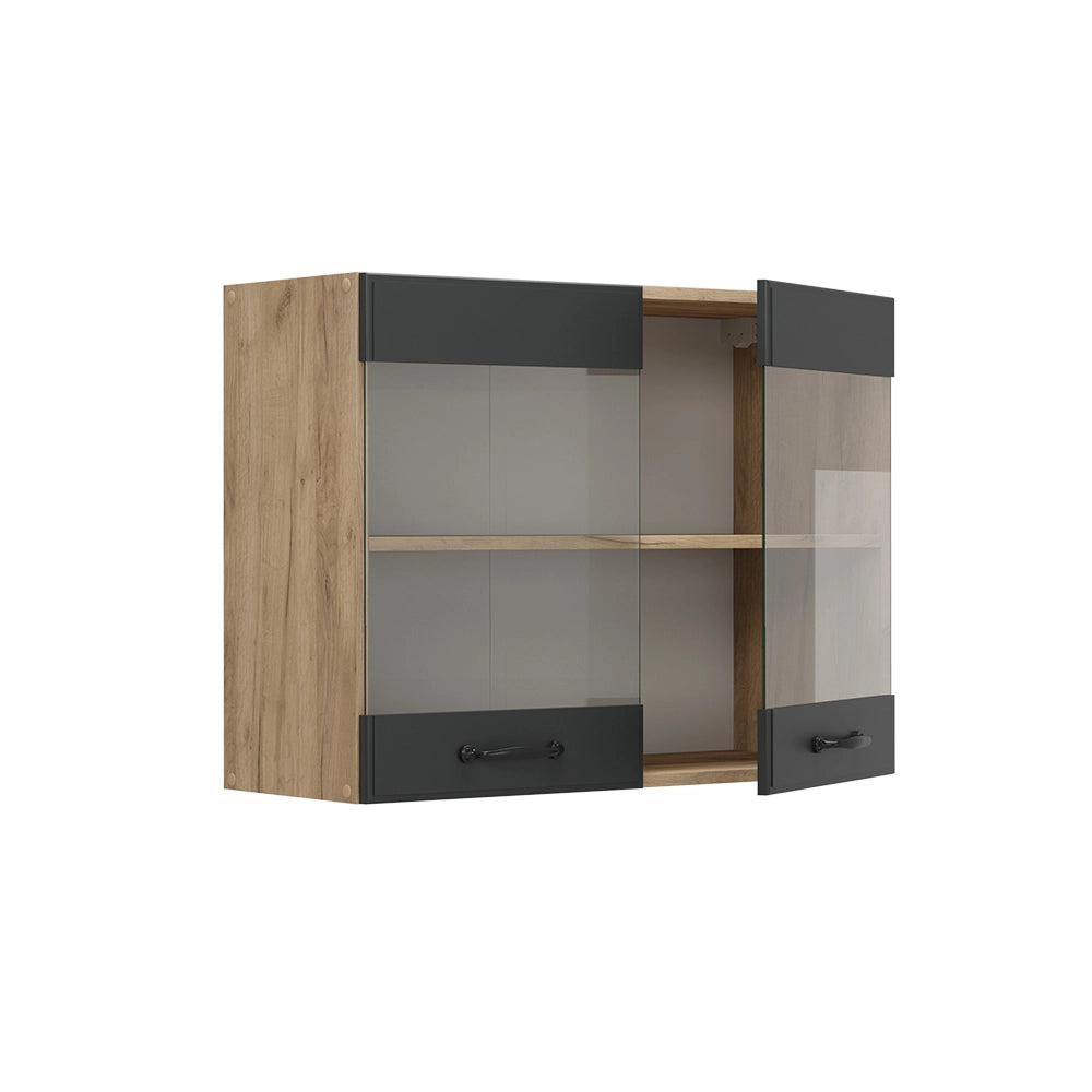 Vicco Mobile da cucina in vetro Antracite casa di campagna 80 cm
