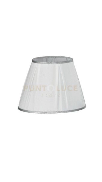 TC 3047 PARALUME DM.25CM  BIANCO E ARGENTO ATTACCO E14