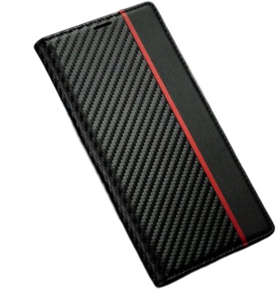 Case in Fibra di Carbonio Luxe per Samsung S24 Ultra - Portamonete con Tessuto e Protezione con Slot per Carte di Credito