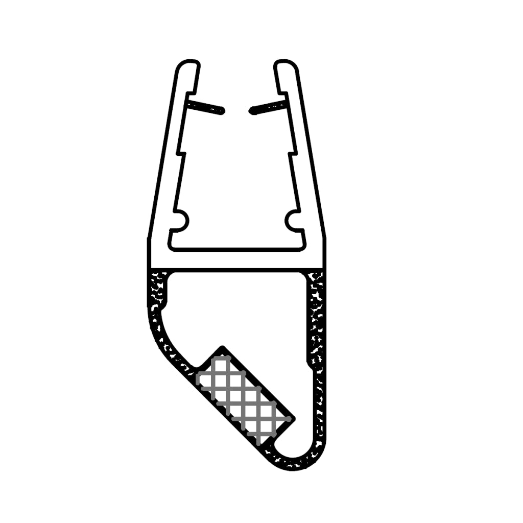 PROFILO MAGNETICO A 45Â° IN PVC PER CRISTALLO BOX DOCCIA 412 2MT- Inv S-N- ESCLU- pezzi 1