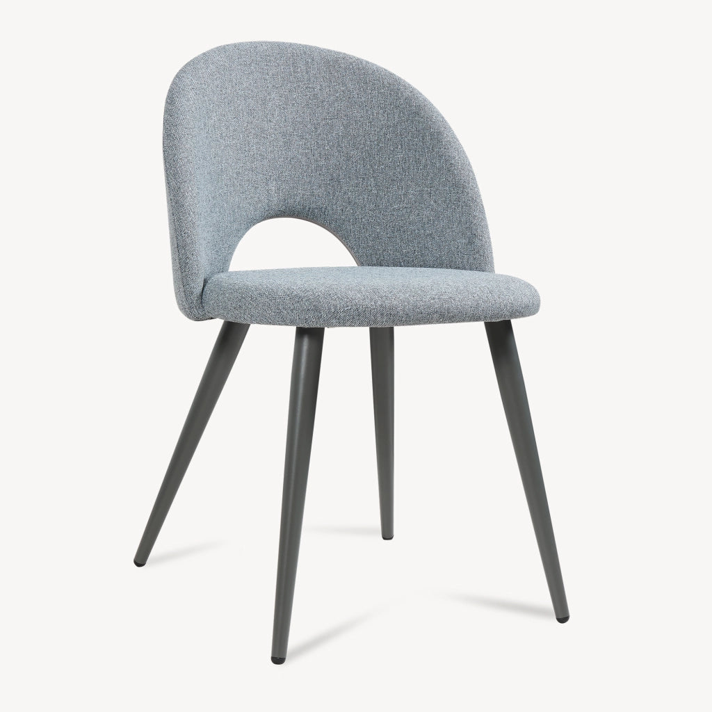 Set Karijoki di 6 Sedie Imbottite da Sala Pranzo Rivestimento in Tessuto - Grigio [en.casa]