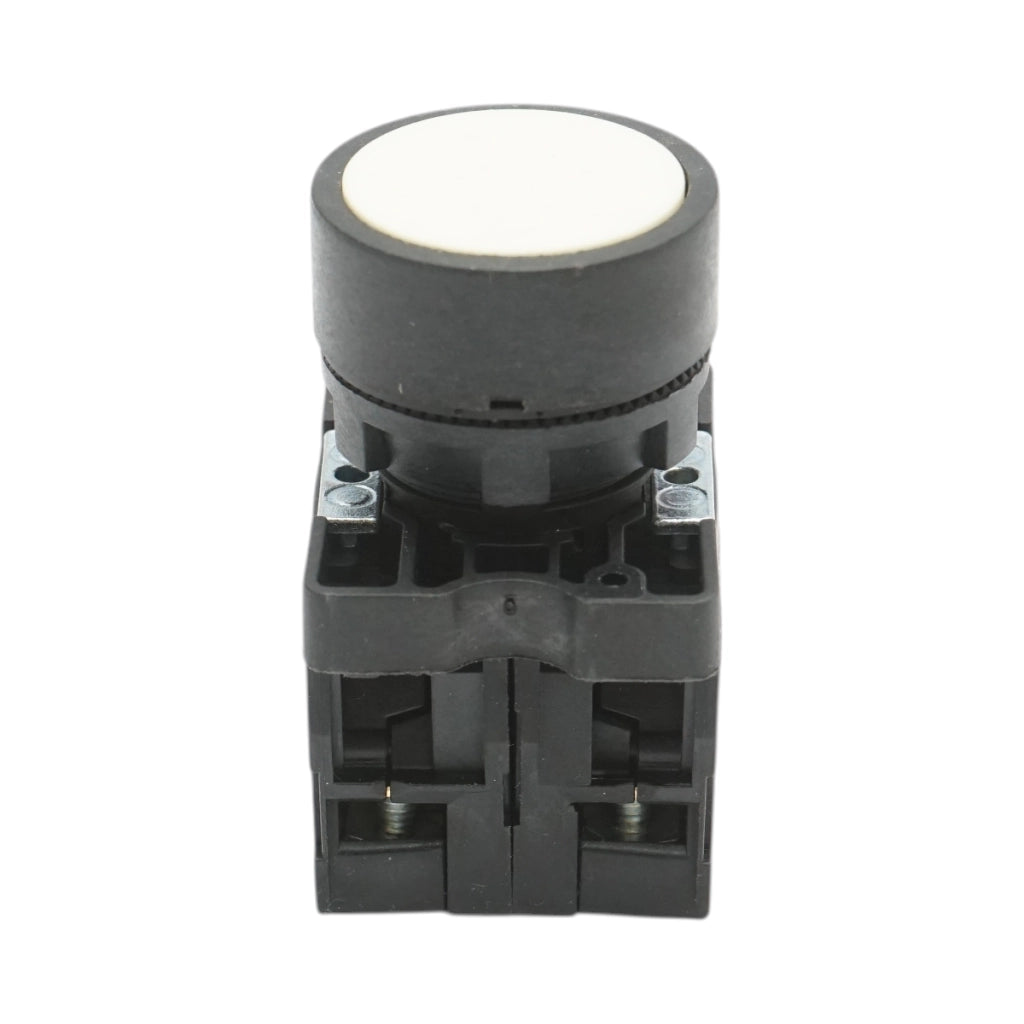Pulsante bianco con ritorno 1NO+1NC, 400V/10A, LAY5 Breckner Germany