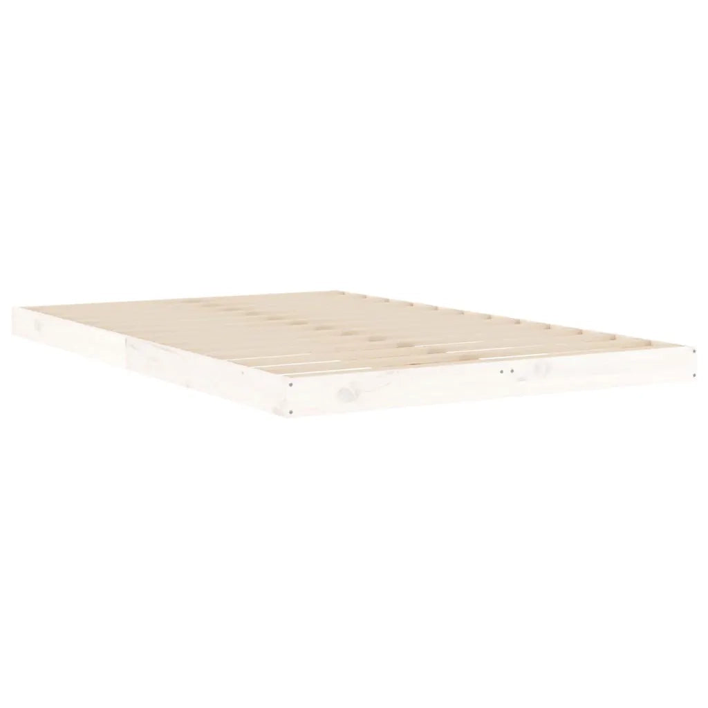 Letto senza Materasso Bianco 120x190 cm Legno Massello di Pino 823475