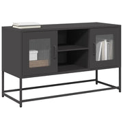 Mobile TV-Credenza per TV-Console TV Nero 100,5x39x60,5 cm in Acciaio 100759