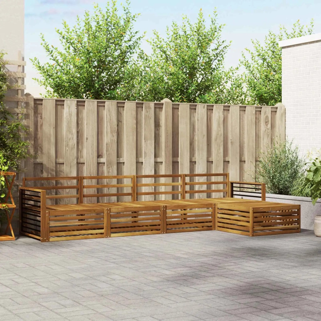 Set di divani da esterno 5 pcs Naturale