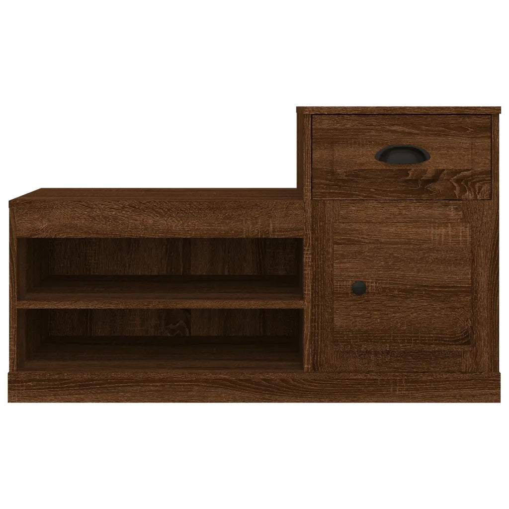 Scarpiera-Scaffale per scarpe Rovere Marrone 100x42x60 cm in Legno Multistrato