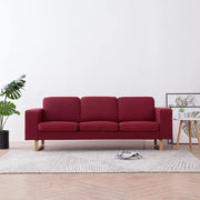 Divano a 3 Posti in Tessuto Rosso Vino cod mxl 21477