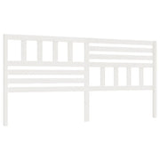 Testiera | Testata per Letto Bianca 206x4x100cm in Legno Massello di Pino
