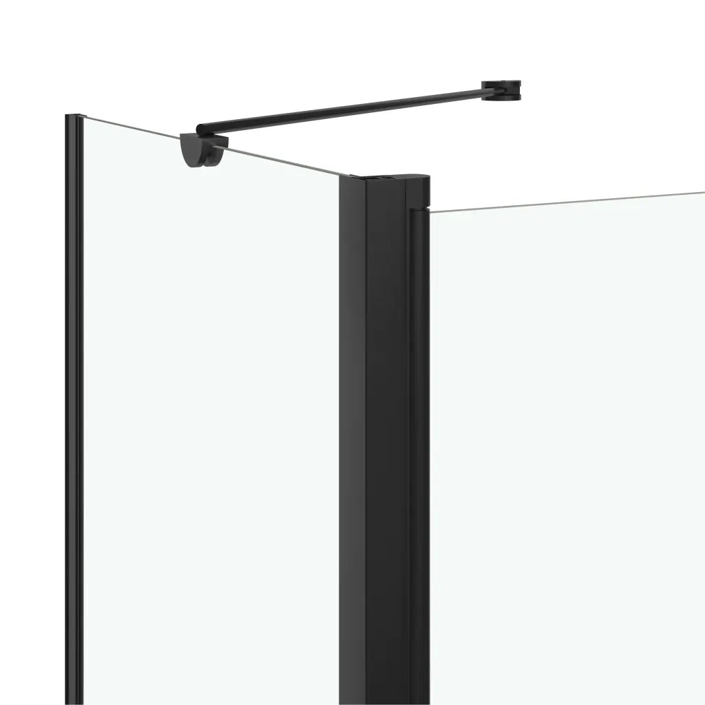Box Doccia Pieghevole a Libro in ESG 120x68x130 cm Nero CFW4177472