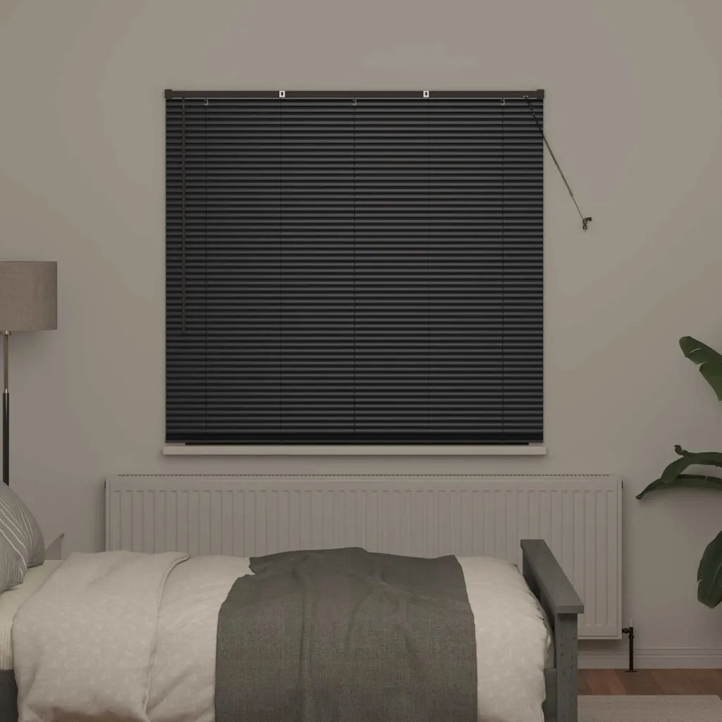vidaXL Tenda per Finestra con tende Nero Alluminio