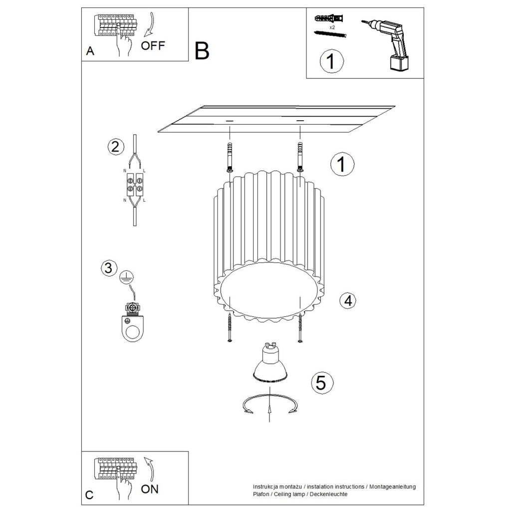 Spot soffitto tondo VISTAO Pure Lume verde oliva GU10 10cm