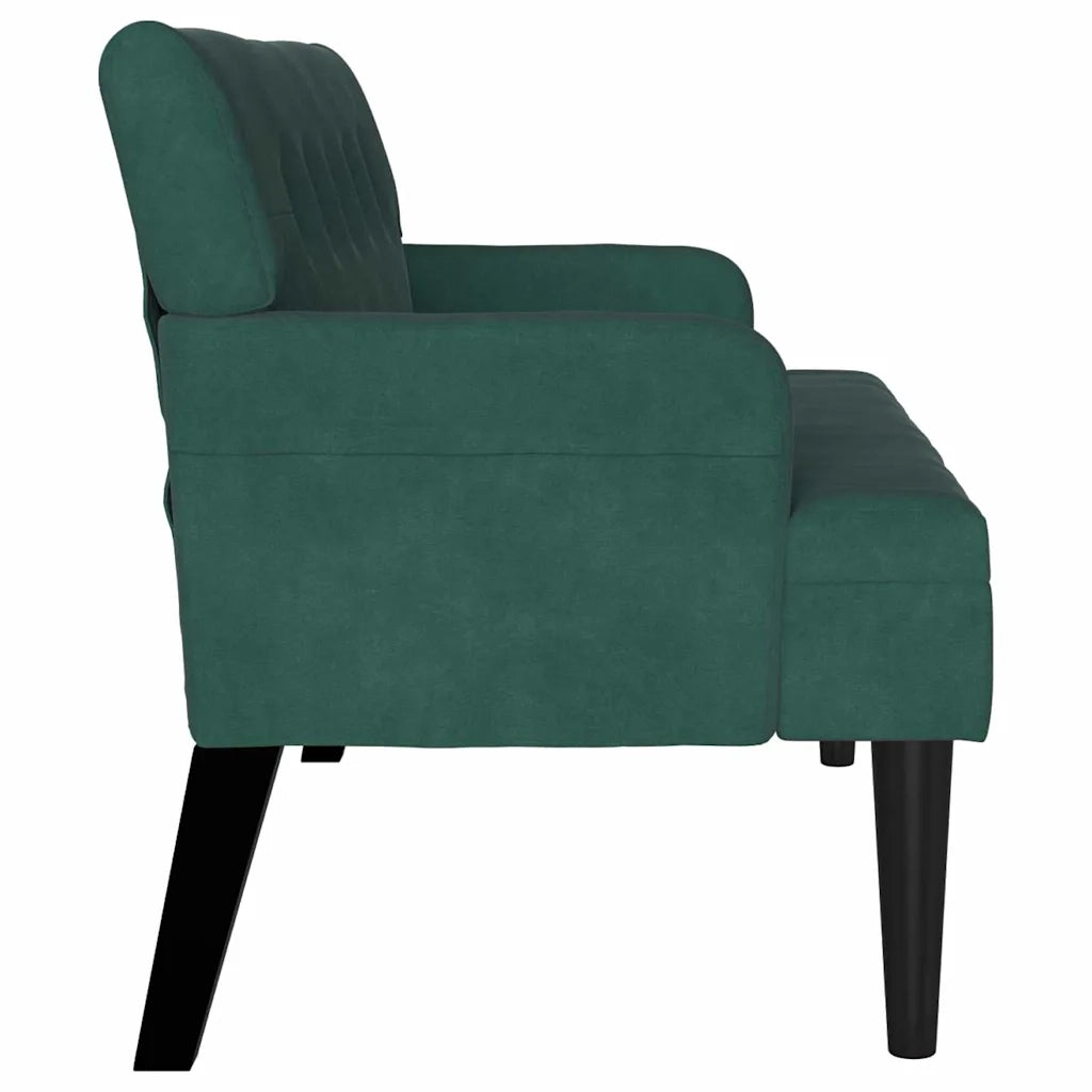Panca Chesterfield Verde Scuro 112 x 65,5 x 75 cm Velluto CFW3342793